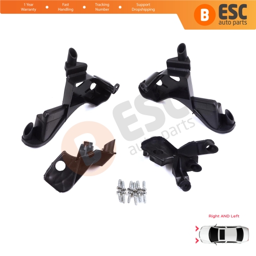Headlight Holder Mount Repair Bracket Tab Set Left Right Side for Citroen C4 MK2 B7 NC 2009-2018 DS4 MK1 NX 2010-2015 6212H1 6212H0