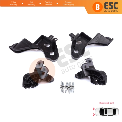 Headlight Holder Mount Repair Bracket Tab Set Left Right Side for Citroen C4 MK2 B7 NC 2009-2018 DS4 MK1 NX 2010-2015 6212H1 6212H0