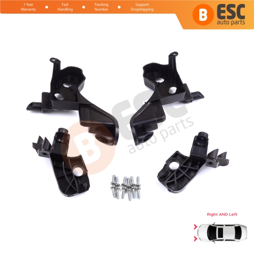 Headlight Holder Mount Repair Bracket Tab Set Left Right Side for Citroen C4 MK2 B7 NC 2009-2018 DS4 MK1 NX 2010-2015 6212H1 6212H0