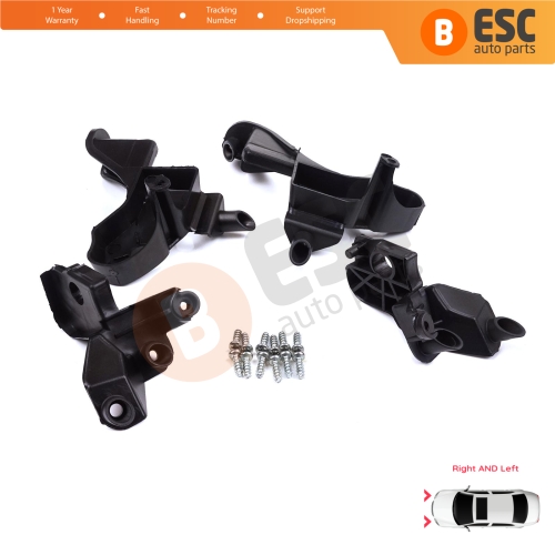 Headlight Holder Mount Repair Bracket Tab Set Left Right Side for Citroen C4 MK2 B7 NC 2009-2018 DS4 MK1 NX 2010-2015 6212H1 6212H0