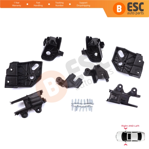Headlight Holder Mount Repair Bracket Tab Set Left Right Side for Peugeot Rifter Partner K9 2018-On 9824199280 9824198780