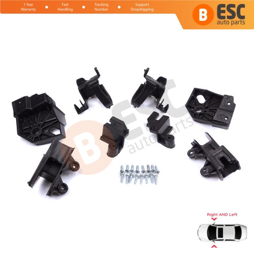 Headlight Holder Mount Repair Bracket Tab Set Left Right Side for Peugeot Rifter Partner K9 2018-On 9824199280 9824198780