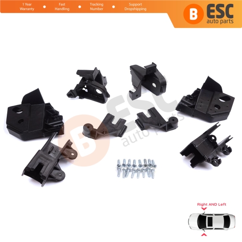 Headlight Holder Mount Repair Bracket Tab Set Left Right Side for Peugeot Rifter Partner K9 2018-On 9824199280 9824198780