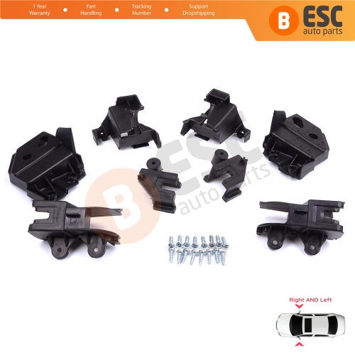 Headlight Holder Mount Repair Bracket Tab Set Left Right Side for Peugeot Rifter Partner K9 2018-On 9824199280 9824198780