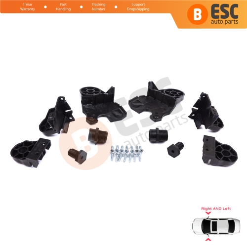 Headlight Holder Mount Repair Bracket Tab Set Left Right Side for Mercedes C Class W205 C205 S205 A205 2013-2023 A2058200514 A2058200414