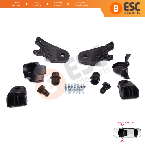 Headlight Holder Mount Repair Bracket Tab Set Left Right Side for Mercedes C Class W205 C205 S205 A205 2013-2023 A2058200514 A2058200414