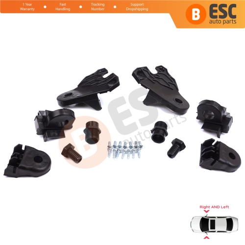 Headlight Holder Mount Repair Bracket Tab Set Left Right Side for Mercedes C Class W205 C205 S205 A205 2013-2023 A2058200514 A2058200414
