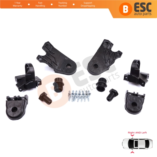 Headlight Holder Mount Repair Bracket Tab Set Left Right Side for Mercedes C Class W205 C205 S205 A205 2013-2023 A2058200514 A2058200414