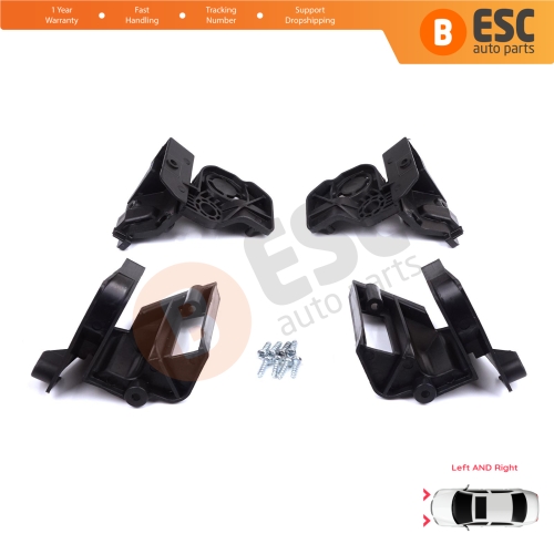 Headlight Holder Mount Repair Bracket Tab Set Left Right Side for Peugeot 308 MK2 T9 2013-2021 4/5 Door 9807658080 9807657780