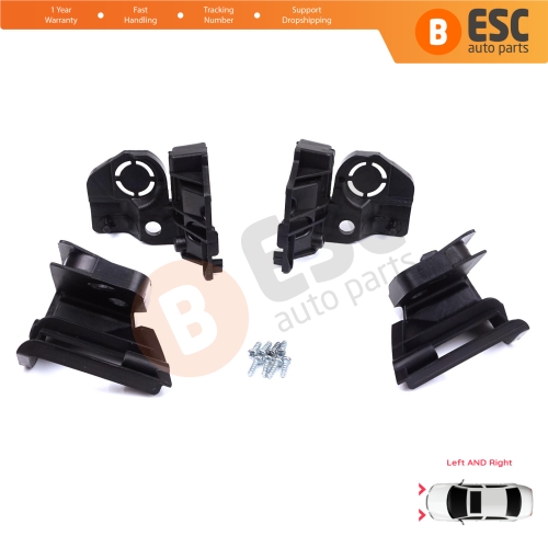 Headlight Holder Mount Repair Bracket Tab Set Left Right Side for Peugeot 308 MK2 T9 2013-2021 4/5 Door 9807658080 9807657780
