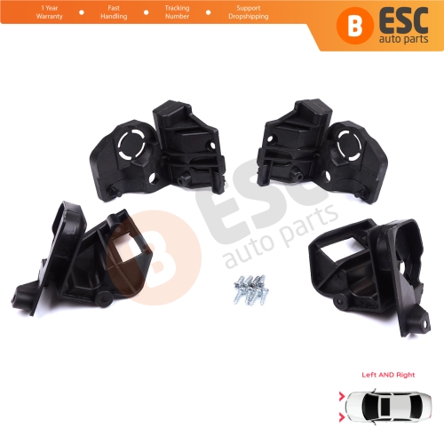 Headlight Holder Mount Repair Bracket Tab Set Left Right Side for Peugeot 308 MK2 T9 2013-2021 4/5 Door 9807658080 9807657780