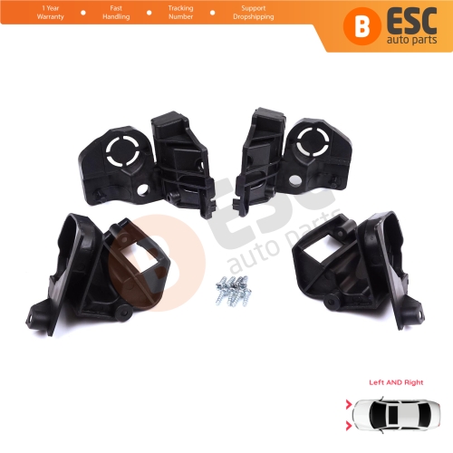 Headlight Holder Mount Repair Bracket Tab Set Left Right Side for Peugeot 308 MK2 T9 2013-2021 4/5 Door 9807658080 9807657780