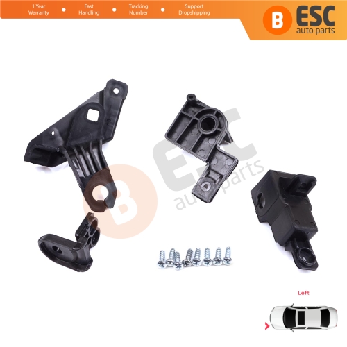 Headlight Holder Mount Repair Bracket Tab Set Left Side for Toyota Corolla MK12 E21 2019-On Sedan 81150-02T51