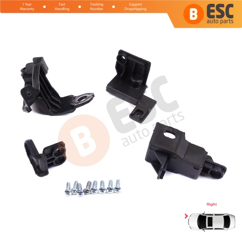 Headlight Holder Mount Repair Bracket Tab Set Right Side for Toyota Corolla MK12 E21 Sedan 2019-On 81110-02T51