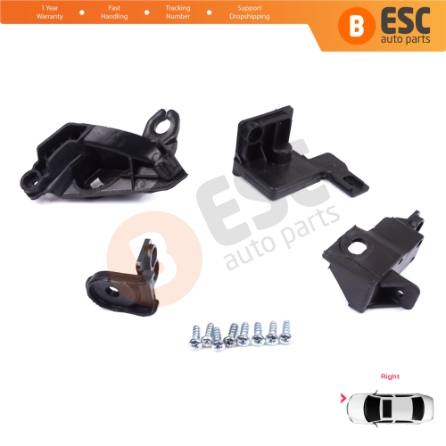 Headlight Holder Mount Repair Bracket Tab Set Right Side for Toyota Corolla MK12 E21 Sedan 2019-On 81110-02T51