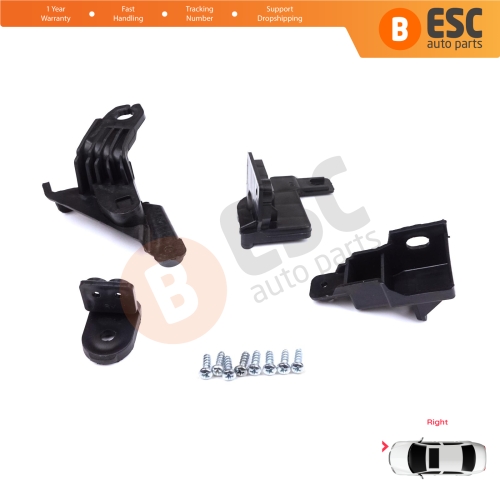Headlight Holder Mount Repair Bracket Tab Set Right Side for Toyota Corolla MK12 E21 Sedan 2019-On 81110-02T51