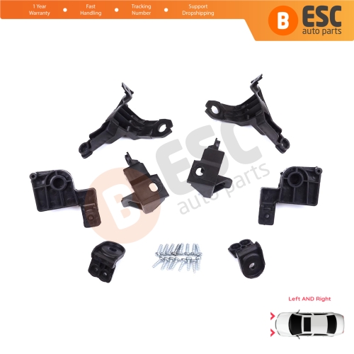 Headlight Holder Mount Repair Bracket Tab Set Right Left Side for Toyota Corolla MK12 E21 Sedan 2019-On 81150-02T51 81110-02T51
