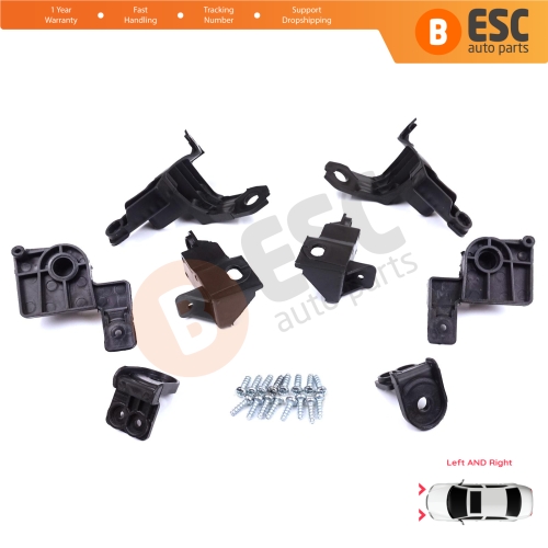 Headlight Holder Mount Repair Bracket Tab Set Right Left Side for Toyota Corolla MK12 E21 Sedan 2019-On 81150-02T51 81110-02T51