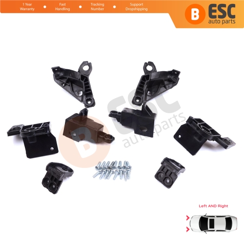 Headlight Holder Mount Repair Bracket Tab Set Right Left Side for Toyota Corolla MK12 E21 Sedan 2019-On 81150-02T51 81110-02T51