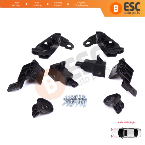 Headlight Holder Mount Repair Bracket Tab Set Right Left Side for Toyota Corolla MK12 E21 Sedan 2019-On 81150-02T51 81110-02T51