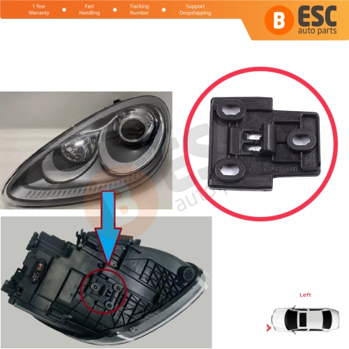 Left Headlight Holder Repair Bottom Base Locking Bracket for Porsche Cayenne MK2 92A 958 2010-2014 7P5941149