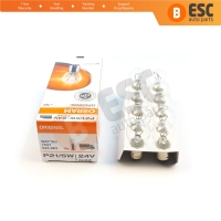 10-Piece Pack OSRAM 7537 21/5 W 24 V BAY15d ORIGINAL Series Bulbs with Metal Base