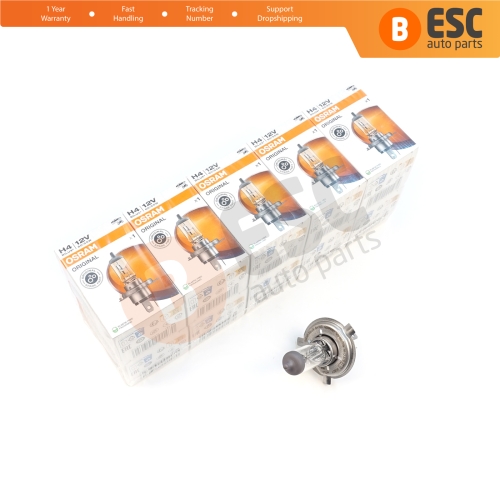 10 Pieces OSRAM ORIGINAL 64193 12V 60/55W H4 P43t Halogen Bulb for Headlight Low-Beam High-Beam Fog Lamp