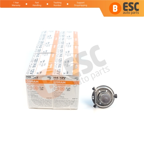 10 Pieces OSRAM ORIGINAL 64193 12V 60/55W H4 P43t Halogen Bulb for Headlight Low-Beam High-Beam Fog Lamp