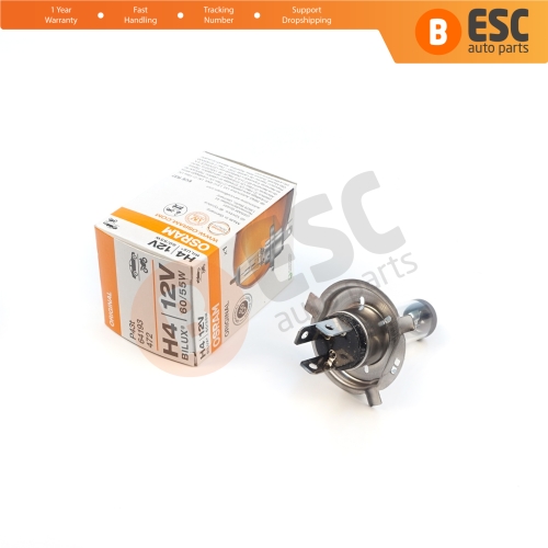 1 Piece OSRAM ORIGINAL 64193 12V 60/55W H4 P43t Halogen Bulb for Headlight Low-Beam High-Beam Fog Lamp