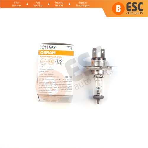 1 Piece OSRAM ORIGINAL 64193 12V 60/55W H4 P43t Halogen Bulb for Headlight Low-Beam High-Beam Fog Lamp