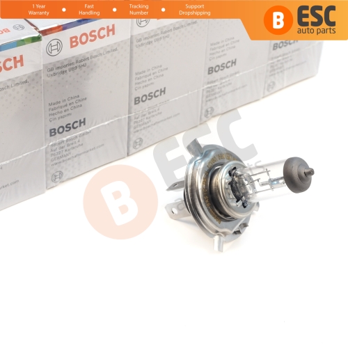 10 Pieces BOSCH BASIC 1 987 302 803 12V 60/55W H4 Halogen Bulb for Headlight Low-Beam High-Beam Fog Lamp