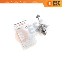 1 Piece BOSCH BASIC 1 987 302 803 12V 60/55W H4 Halogen Bulb for Headlight Low-Beam High-Beam Fog Lamp
