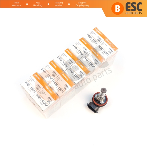 10 Pieces OSRAM ORIGINAL 64212 H8 12V 35W PGJ19-1 Halogen Bulb for Headlight Fog Lamp High Beam Spotlight