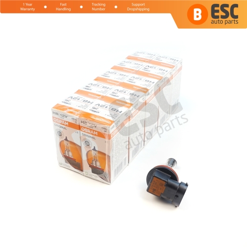 10 Pieces OSRAM ORIGINAL 64212 H8 12V 35W PGJ19-1 Halogen Bulb for Headlight Fog Lamp High Beam Spotlight