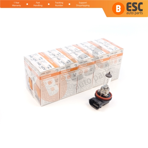 10 Pieces OSRAM ORIGINAL 64212 H8 12V 35W PGJ19-1 Halogen Bulb for Headlight Fog Lamp High Beam Spotlight