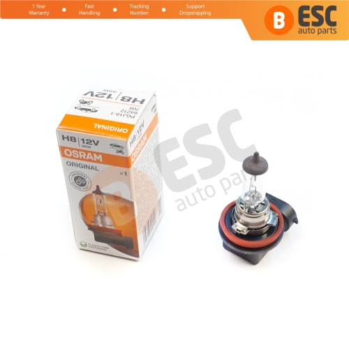1 Piece OSRAM ORIGINAL 64212 H8 12V 35W PGJ19-1 Halogen Bulb for Headlight Fog Lamp High Beam Spotlight