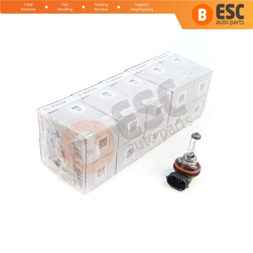 10 Pieces BOSCH BASIC 1 987 302 805 H8 12V 35W PGJ19-1 Halogen Bulb for Headlight Fog Lamp High Beam Spotlight Bulb