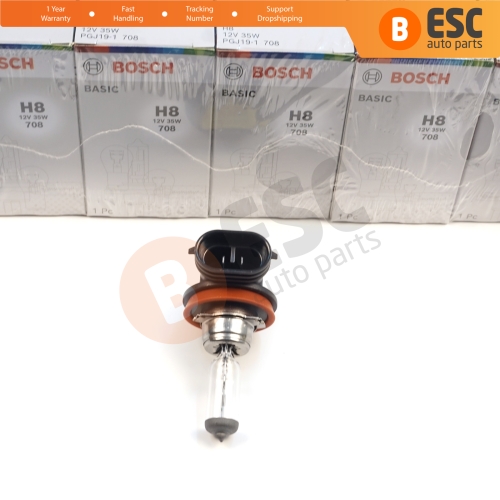 10 Pieces BOSCH BASIC 1 987 302 805 H8 12V 35W PGJ19-1 Halogen Bulb for Headlight Fog Lamp High Beam Spotlight Bulb