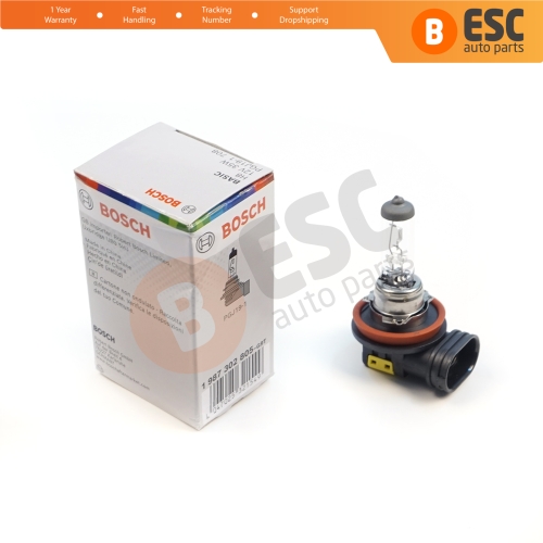 1 Piece BOSCH BASIC 1 987 302 805 H8 12V 35W PGJ19-1 Halogen Bulb for Headlight Fog Lamp High Beam Spotlight Bulb