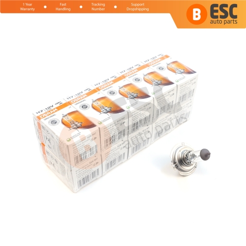 10 Pieces OSRAM ORIGINAL 64210 H7 12V 55W PX26d Halogen Bulb for Headlight Low-Beam High-Beam Fog Lamp