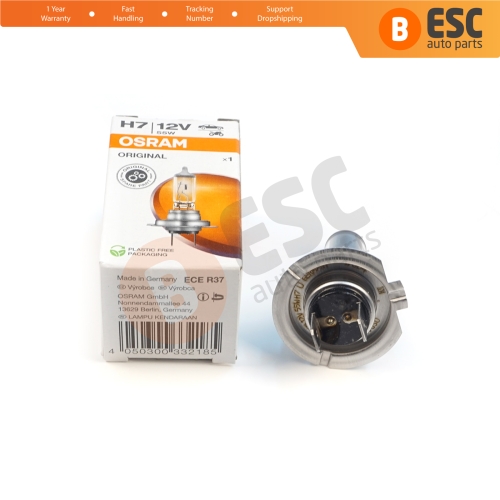 1 Piece OSRAM ORIGINAL 64210 H7 12V 55W PX26d Halogen Bulb for Headlight Low-Beam High-Beam Fog Lamp