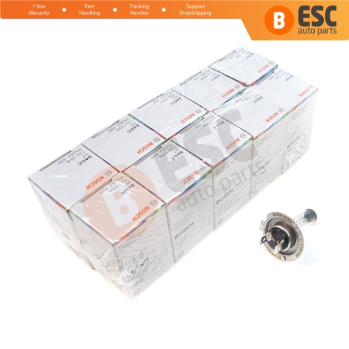 10 Pieces BOSCH BASIC 1 987 302 804 H7 12V 55W PX26d Halogen Bulb for Headlight Low-Beam High-Beam Fog Lamp