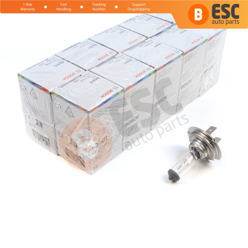 10 Pieces BOSCH BASIC 1 987 302 804 H7 12V 55W PX26d Halogen Bulb for Headlight Low-Beam High-Beam Fog Lamp