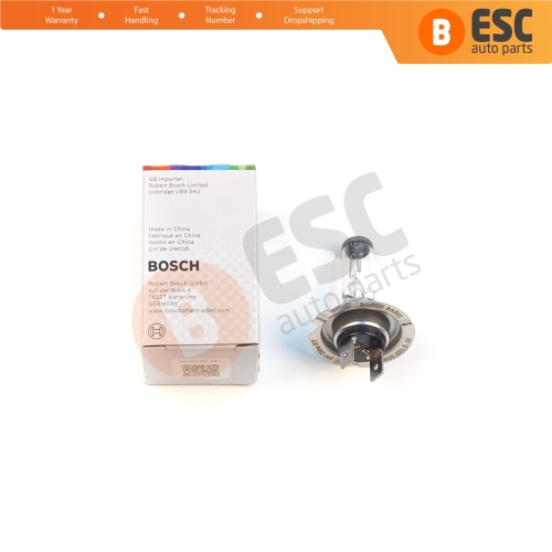 1 Piece BOSCH BASIC 1 987 302 804 H7 12V 55W PX26d Halogen Bulb for Headlight Low-Beam High-Beam Fog Lamp
