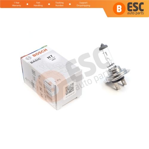 1 Piece BOSCH BASIC 1 987 302 804 H7 12V 55W PX26d Halogen Bulb for Headlight Low-Beam High-Beam Fog Lamp