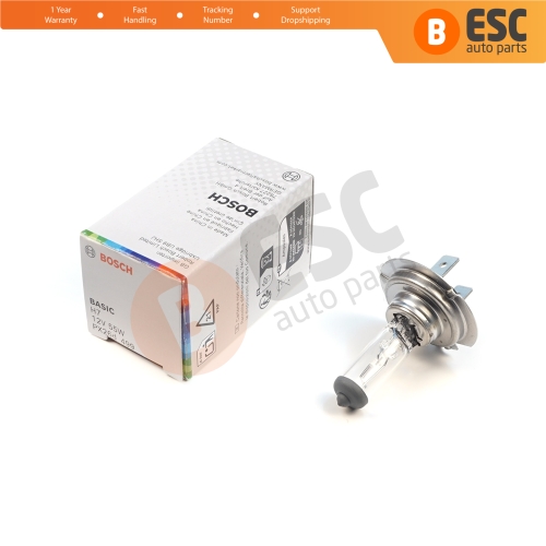 1 Piece BOSCH BASIC 1 987 302 804 H7 12V 55W PX26d Halogen Bulb for Headlight Low-Beam High-Beam Fog Lamp