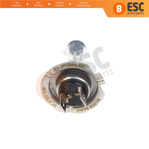 1 Piece BOSCH BASIC 1 987 302 804 H7 12V 55W PX26d Halogen Bulb for Headlight Low-Beam High-Beam Fog Lamp