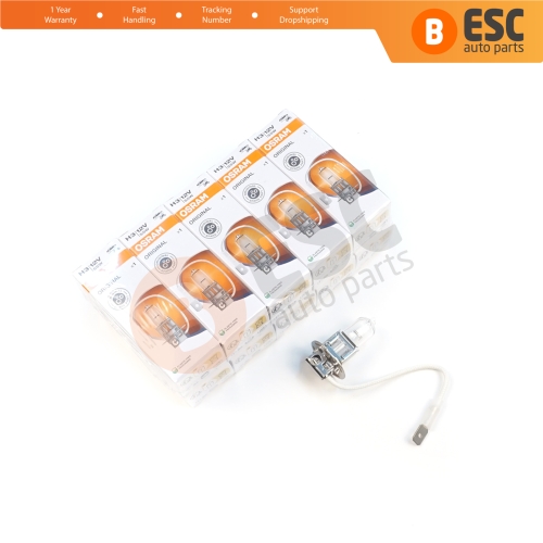 10 Pieces OSRAM ORIGINAL 64151 H3 12V 55W PK22s Halogen Bulb for Fog Trailer Off-Road Headlight Lamp