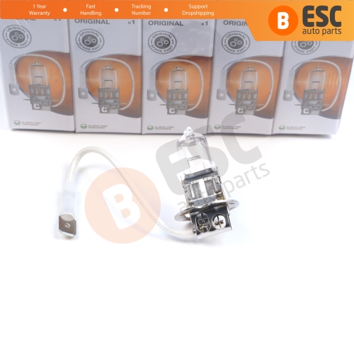 10 Pieces OSRAM ORIGINAL 64151 H3 12V 55W PK22s Halogen Bulb for Fog Trailer Off-Road Headlight Lamp