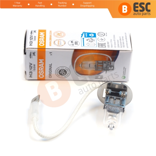 1 Piece OSRAM ORIGINAL 64151 H3 12V 55W PK22s Halogen Bulb for Fog Trailer Off-Road Headlight Lamp